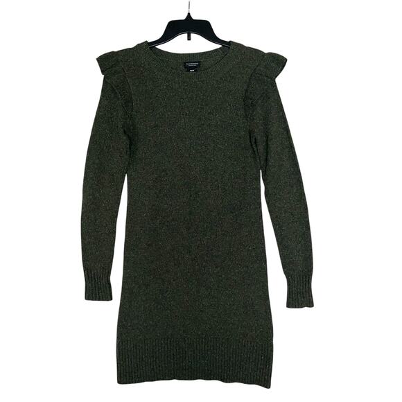 Club Monaco Sweater Dress Ruffle Wool Silk Blend Extra - Picture 3 of 12